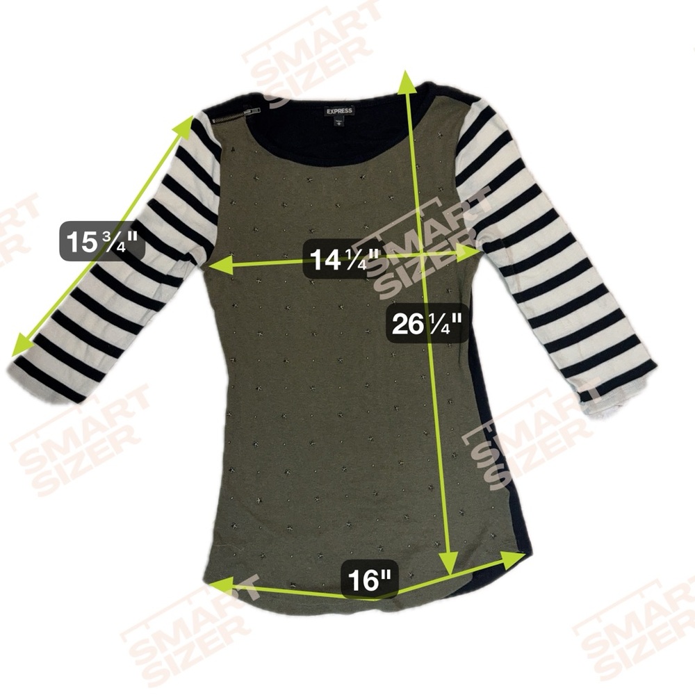 Express Raglan Army Top size‎ M - Picture 7 of 7
